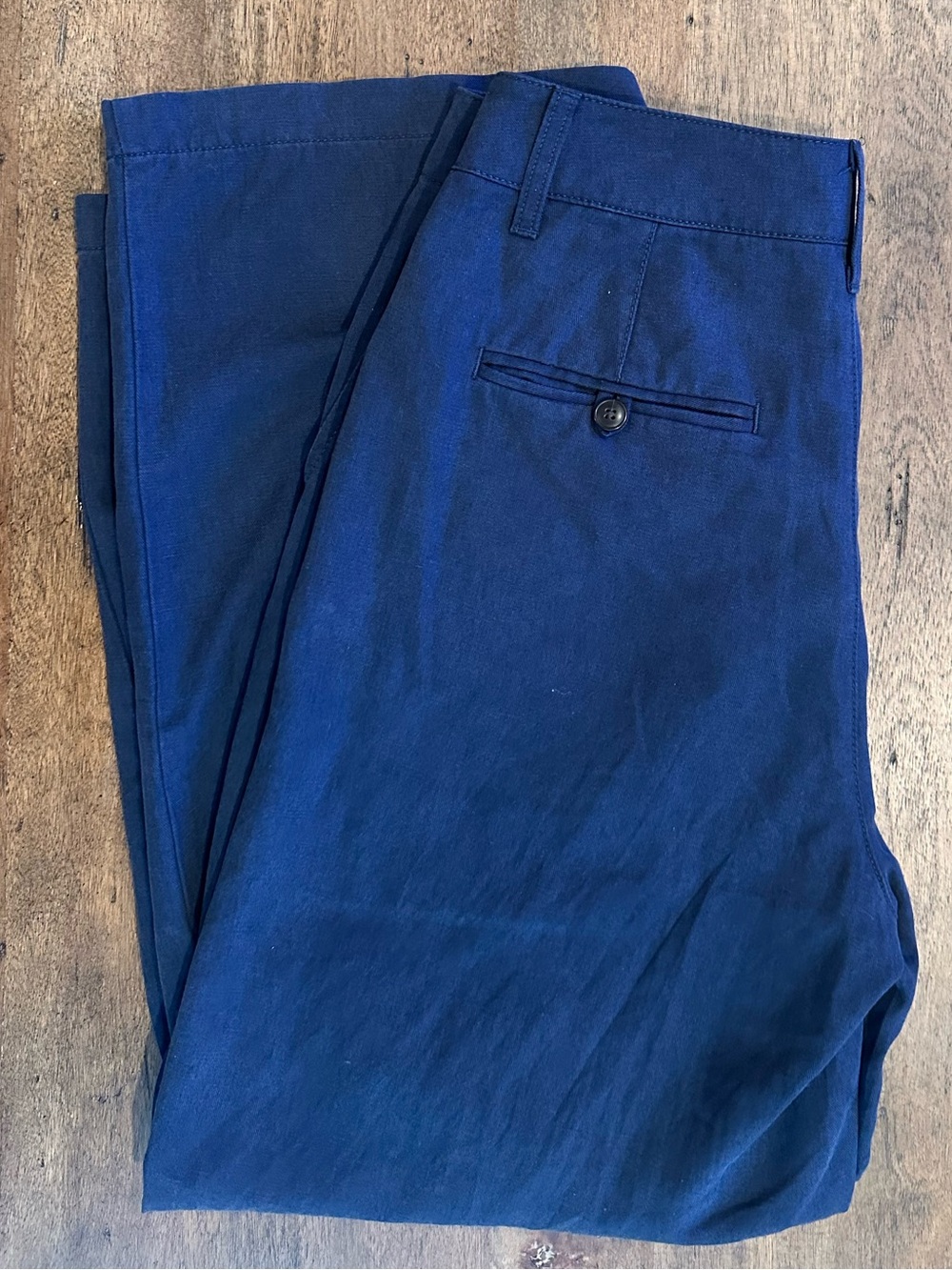 Madewell Women’s Harlow Wide Leg Pleated Pant Size 2P Color Navy Blue